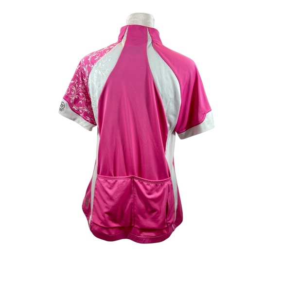 Ladies Novara Brand Pink and White Short Sleeve Cycling Jersey Size‎ Medium - Picture 8 of 12